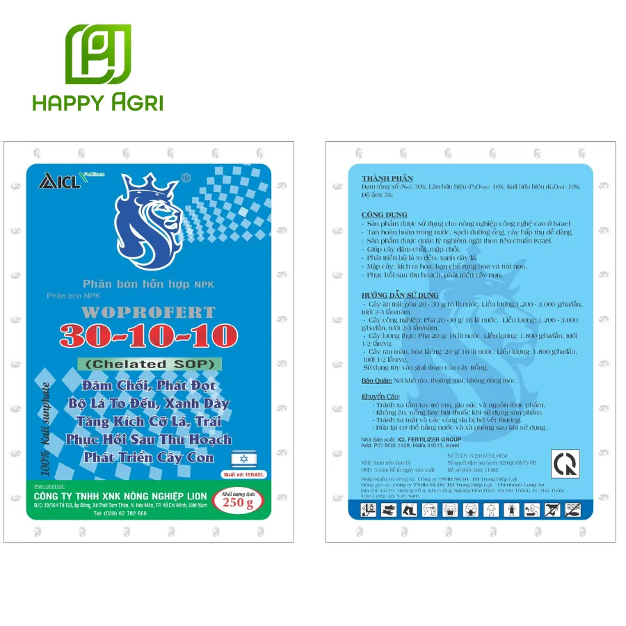 Phân Bón NPK WOPROFERT 30-10-10