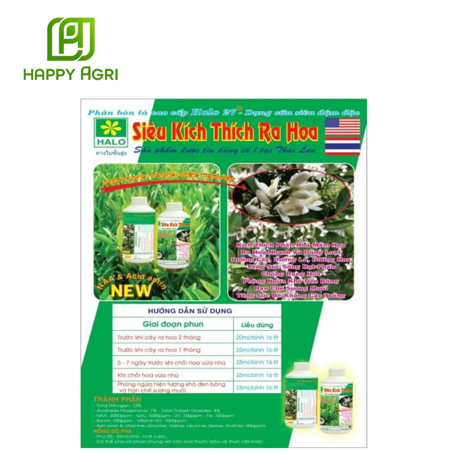 Phân bón lá siêu kích thích ra hoa