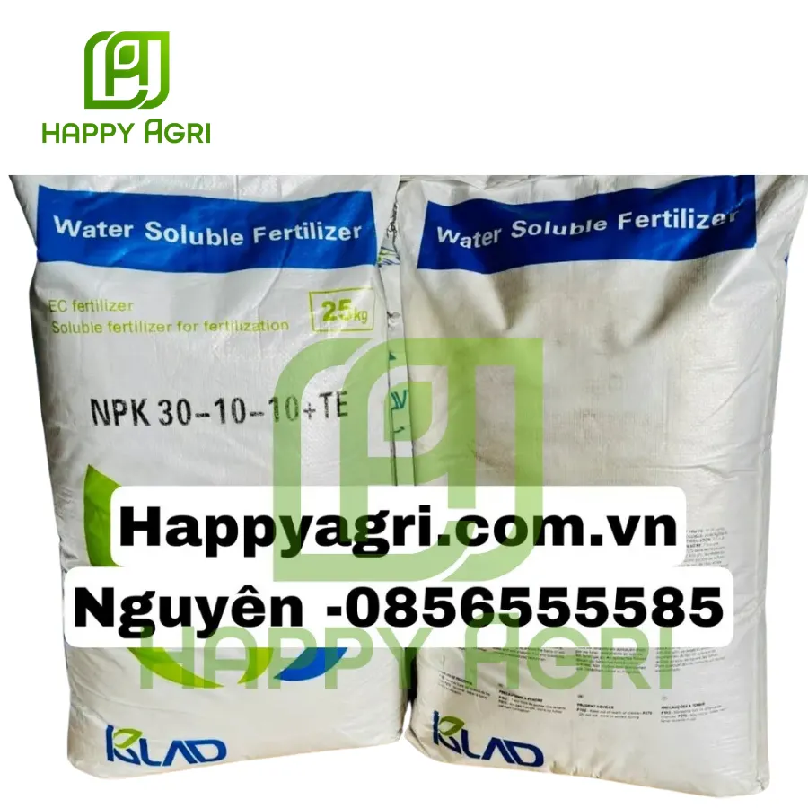 Phân Bón NPK 30-10-10+TE KLAD 25KG