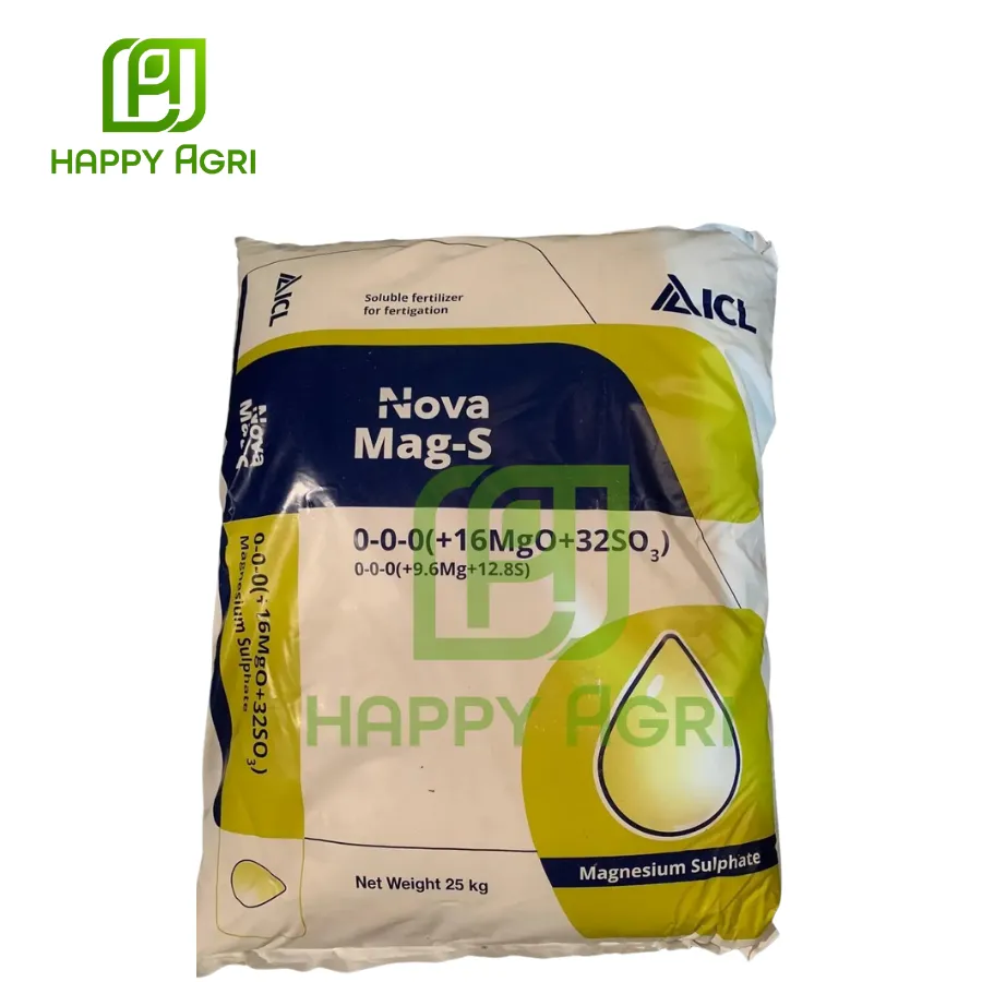 Phân Bón NOVA MAG-S - 0-0-0(+16MG0+32SO3) - 0-0-0(+9.6MG+12.8S) MAGNESIUM SULPHATE 25KG