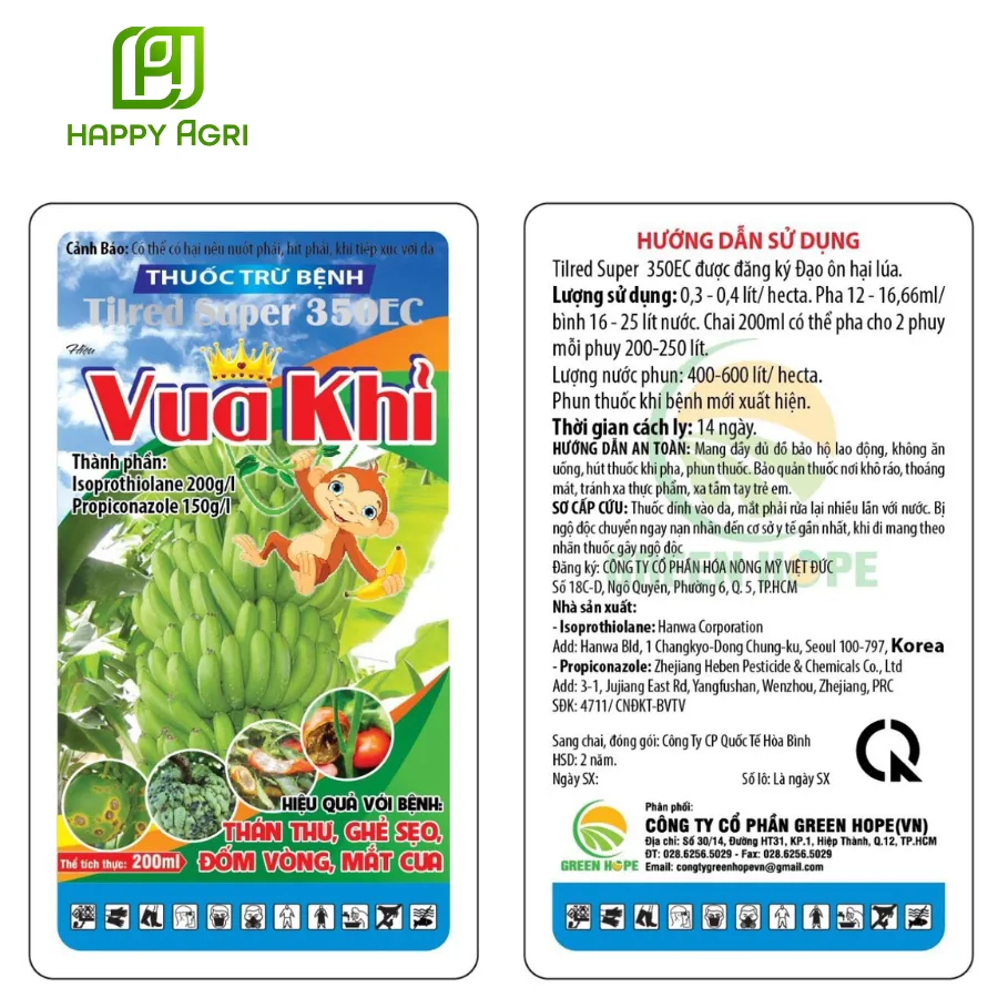 THUỐC TRỪ BỆNH Tilred Super 350EC VUA KHỈ