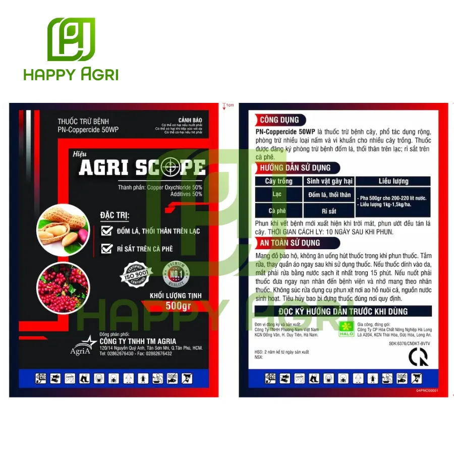 Thuốc Trừ Bệnh PN-Coppercide 50WP AGRI SCOPE 500GR