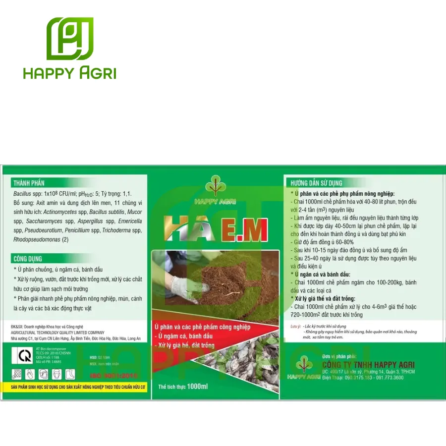 Phân Bón Sinh Học - HA E.M 1L