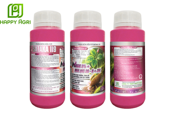 Phân bón hữu cơ SATAKA 119 Hiệu MAGIE 3% + MIX HC 36 – B + Zn