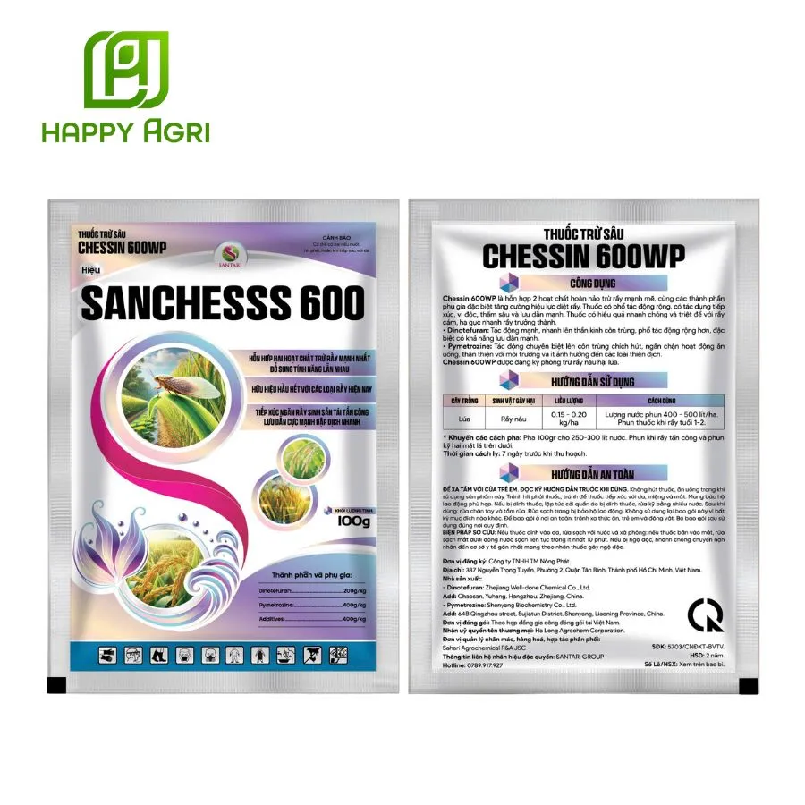 THUỐC TRỪ SÂU CHESSIN 600WP HIỆU SANCHESSS 600