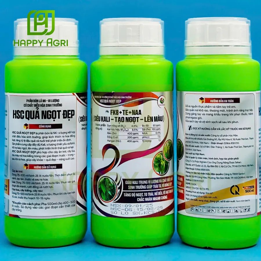 PHÂN BÓN LÁ NK-VI LƯỢNG-CÓ CHẤT ĐIỀU HÒA SINH TRƯỞNG HSC QUẢ NGỌT ĐẸP HIỆU FK8+TE+NAA