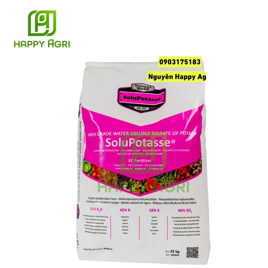 Phân Bón SOLUPOTASSE EC FERTILIZER 25KG
