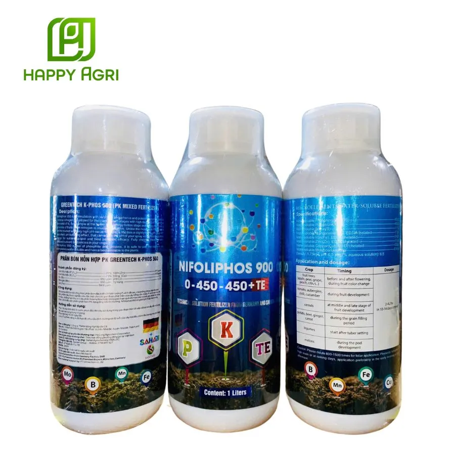 PHÂN BÓN HỖN HỢP PK GREENTECH K-PHOS 500 (NIFOLIPHOS 900  0-450-450+TE)