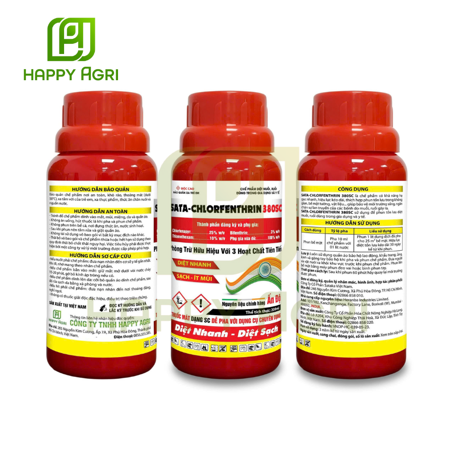Chế phẩm diệt côn trùng SATA-CHLORFENTHRIN 380SC