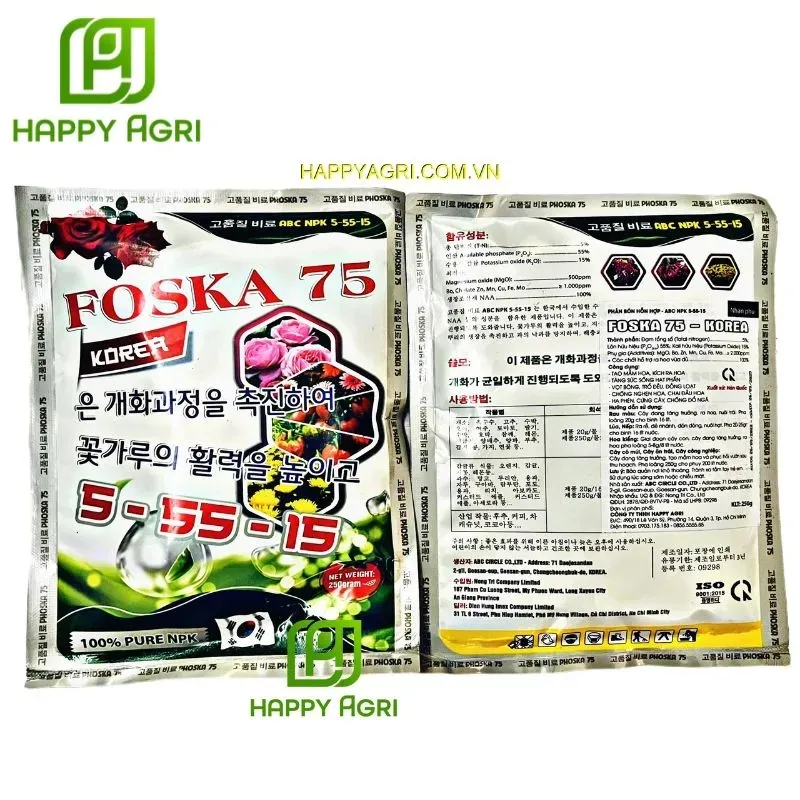 Phân bón NPK 5-55-15 Foska 75