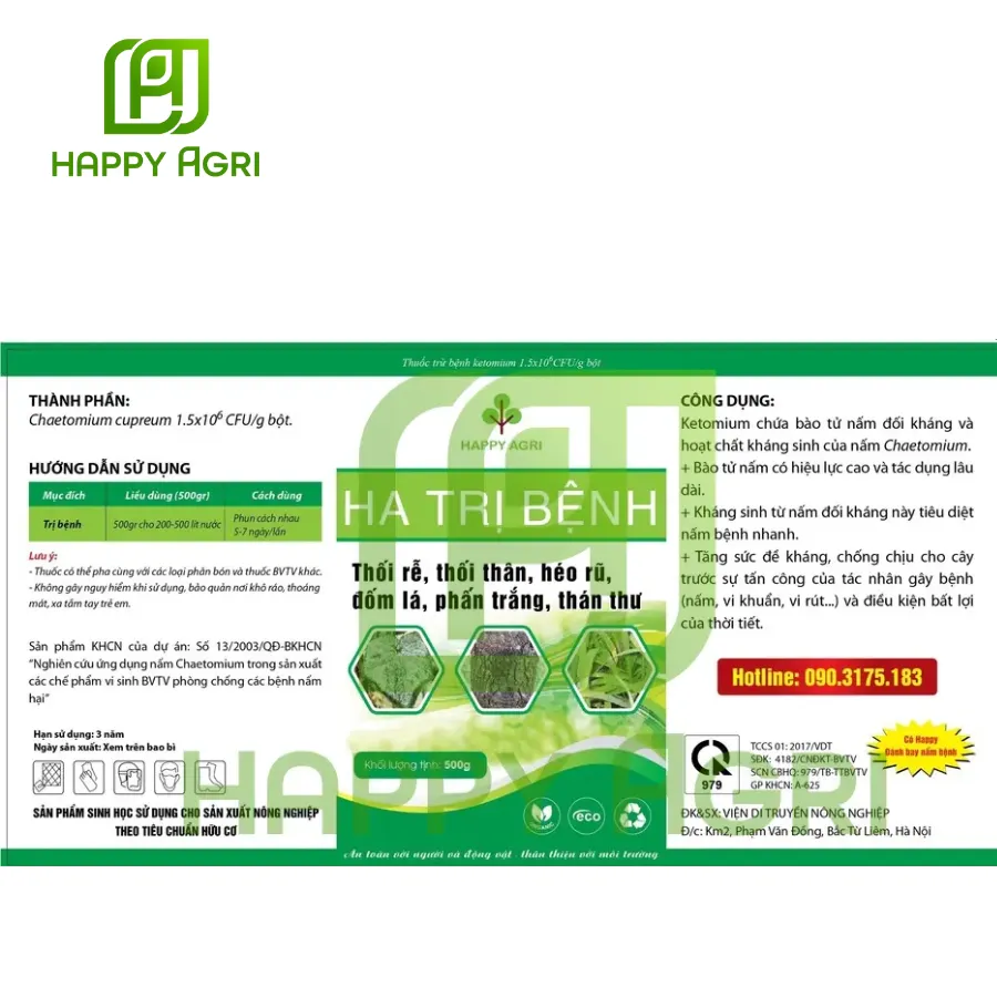 Thuốc Trừ Bệnh Sinh Học  - HA TRỊ BỆNH 500GR