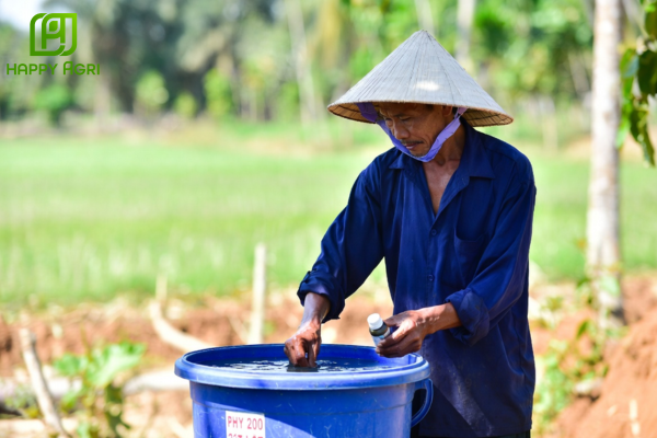 Quy trình 5 bước pha Khắc Trùng Đan chuẩn kỹ thuật Happy Agri