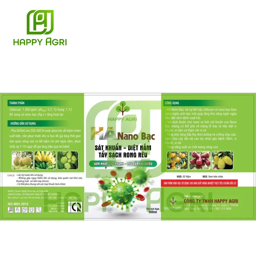 Thuốc Trừ Bệnh Sinh Học  - HA NANO BẠC 500ML