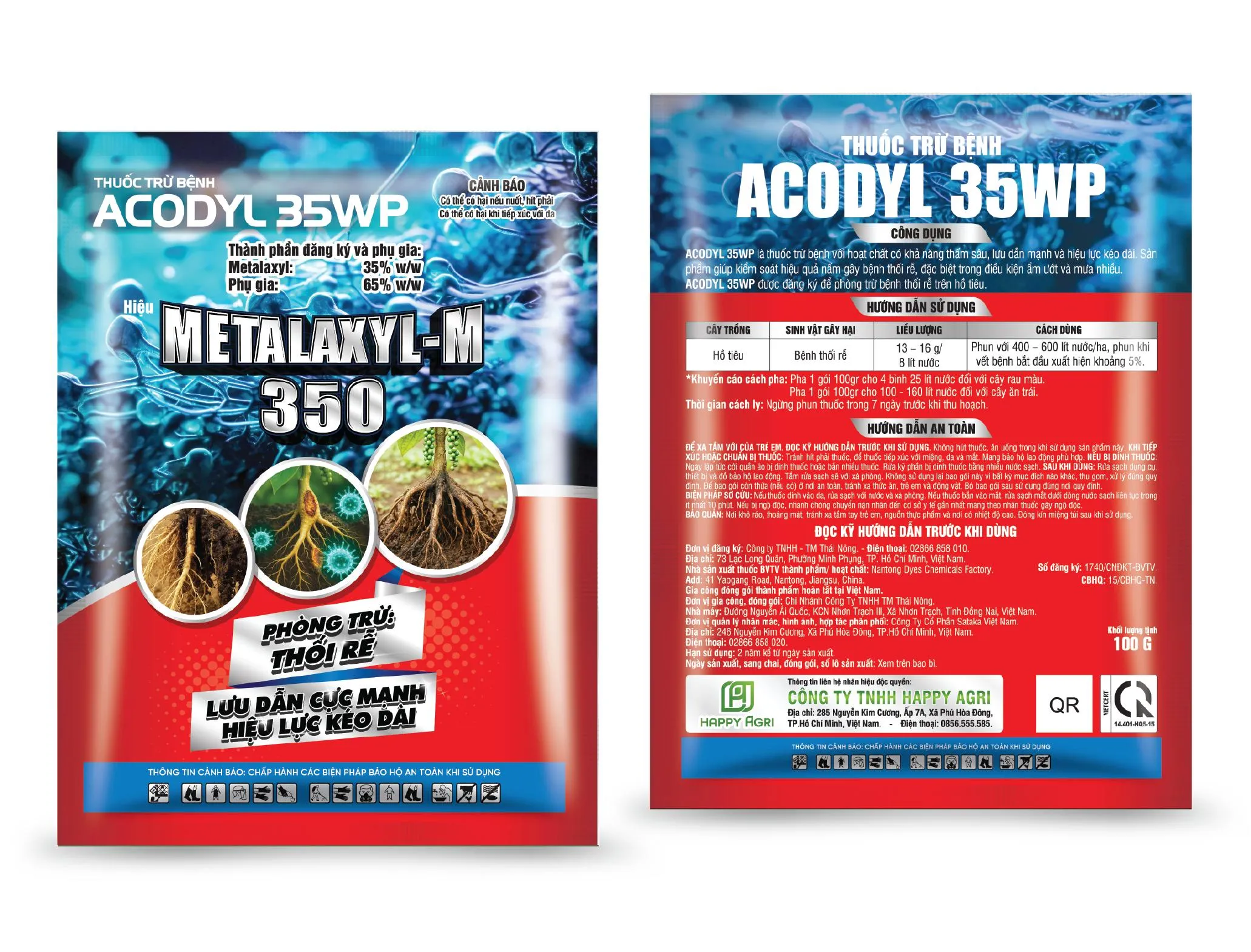 Thuốc Trừ Bệnh Acodyl 35WP Metalaxyl 35WP