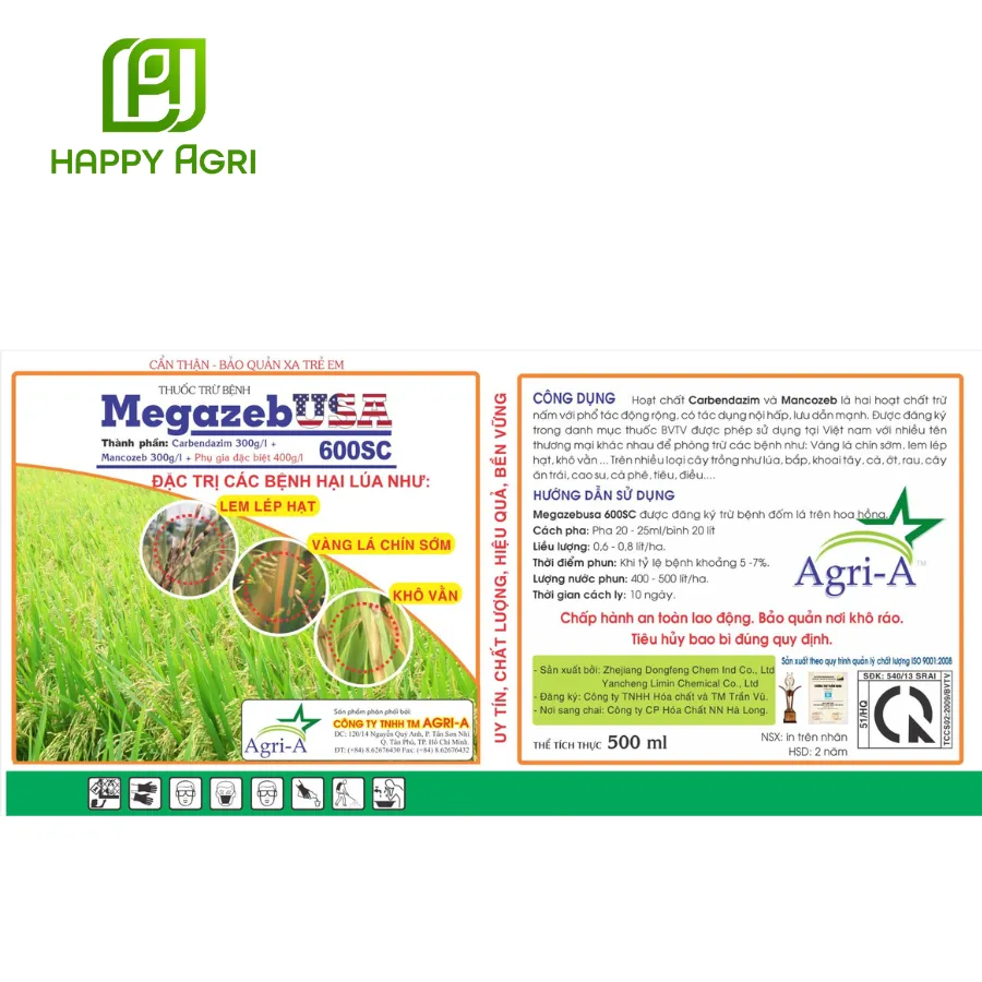 THUỐC TRỪ BỆNH MEGAZEBUSA 600SC