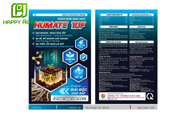  Thông tin về phân bón sinh học Humate 10F
