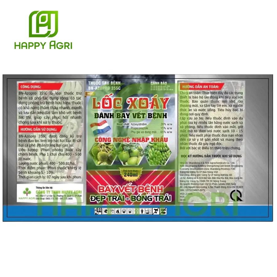 Thuốc Trừ Bệnh - BN-AZOPRO 35SC - Nhãn Hiệu Lốc Xoáy 240ML