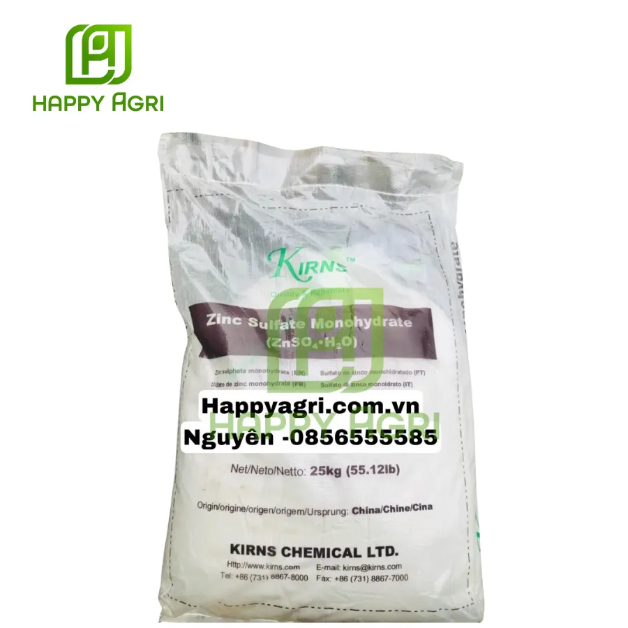 Phân Bón ZNSO4.H2O ZINC SULFATE MONOHYDRATE KIRNS 25KG