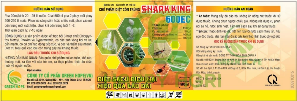 Chế Phẩm Diệt Côn Trùng SHARKING 600EC 500ML