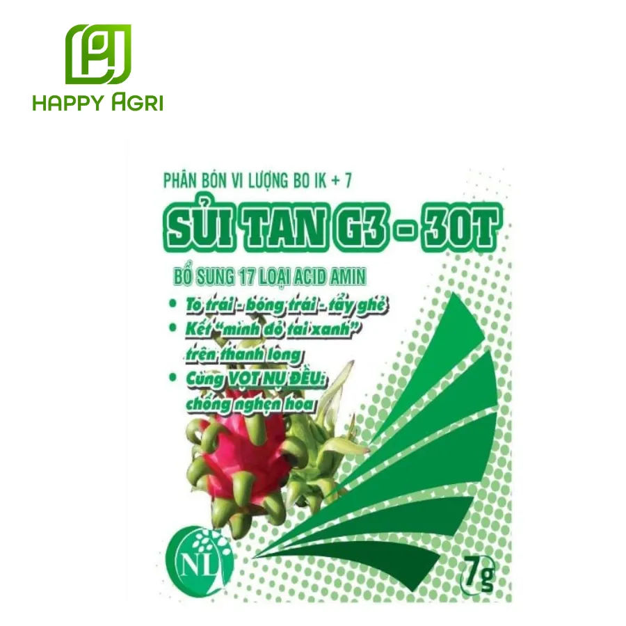 Phân Bón Vi Lượng BO IK + 7 Hiệu Sủi tan G3- 30T