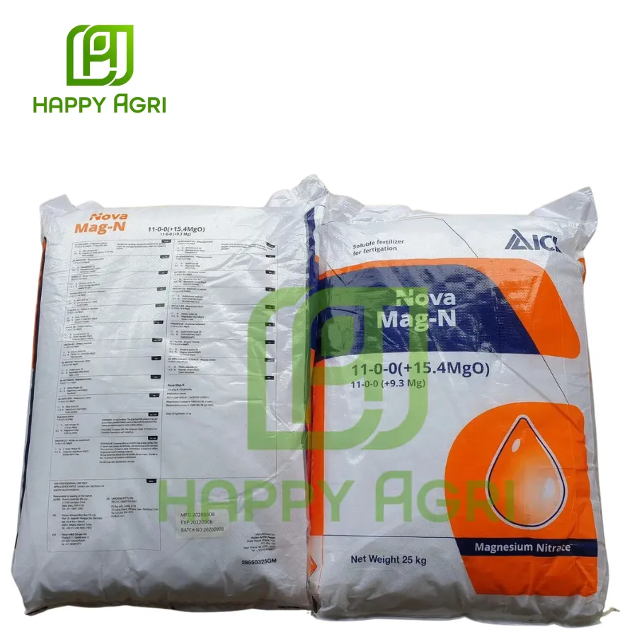 Phân Bón NOVA MAG-N 11-0-0(+15.4MGO) - 11-0-0(+9.3 MG) MAGNESIUM NITRATE ICL 25KG