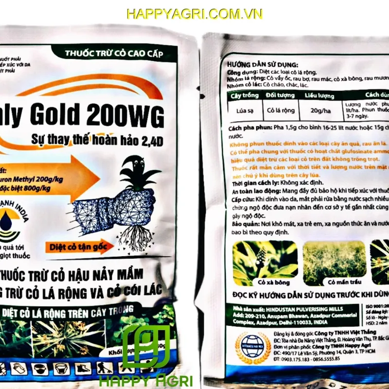 thuốc trừ cỏ Anly Gold 200WG thay thế 2,4D