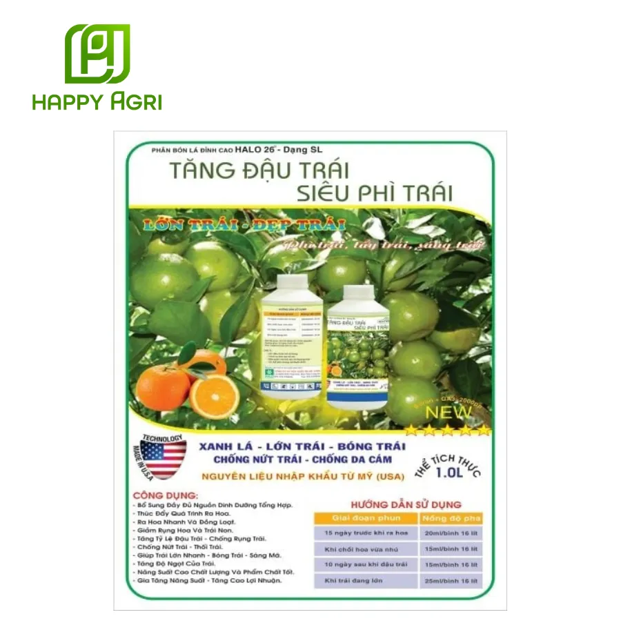 Phân bón lá tăng đậu trái - siêu phì trái