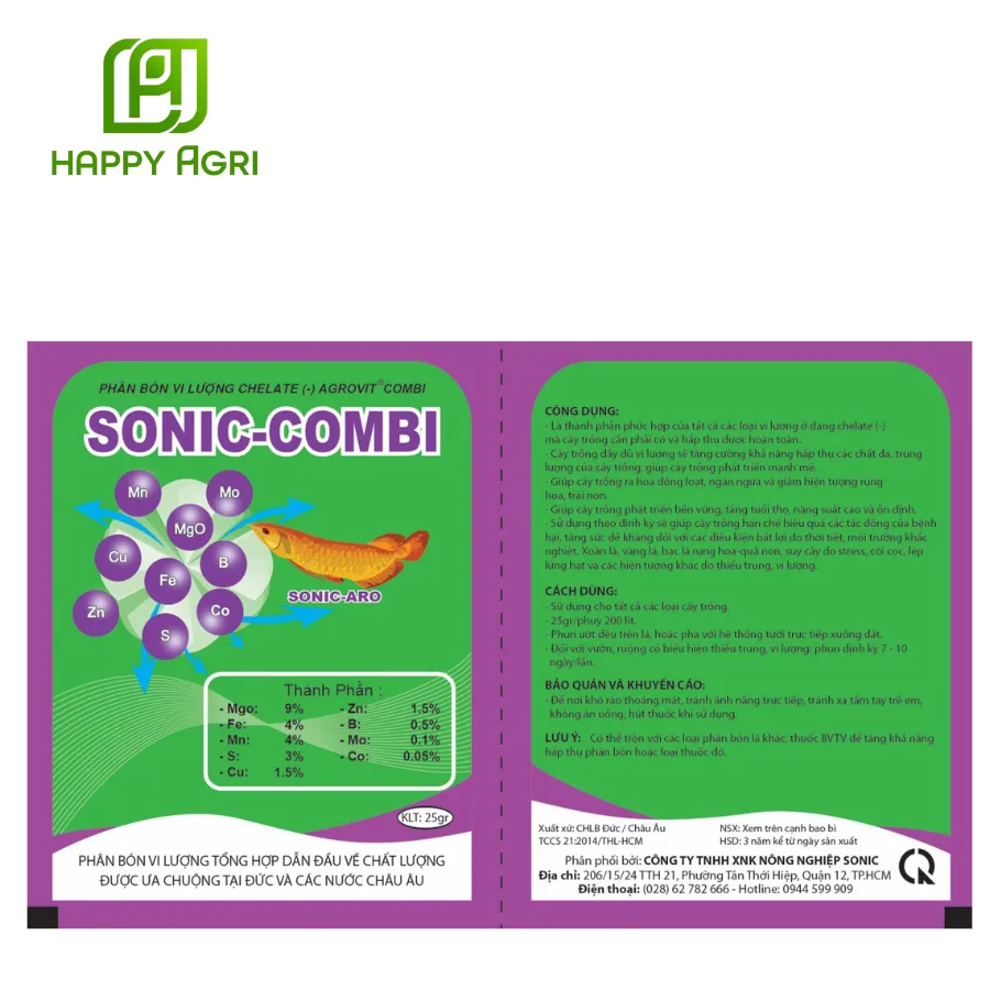 PHÂN BÓN VI LƯỢNG CHELATE (-) AGROVIT COMBI SONIC-COMBI