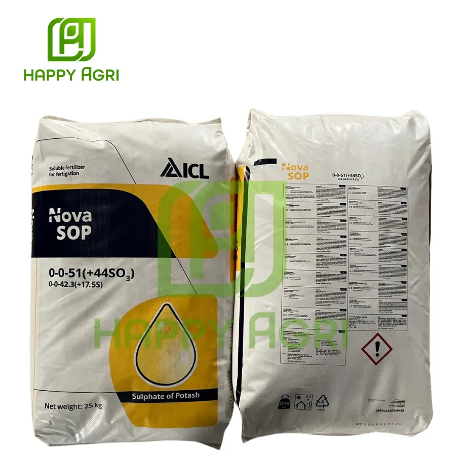 Phân Bón NOVA SOP 0-0-51(+44SO3) - 0-0-42.3(+17.5S) SULPHATE OF POTASH ICL 25KG