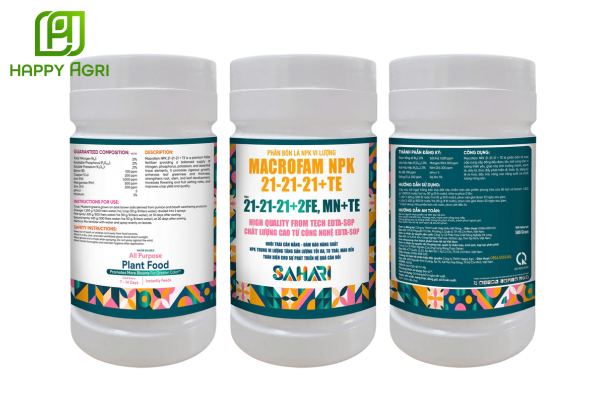 Thông tin Phân bón lá NPK VI LƯỢNG MACROFAM NPK 21-21-21 + TE HIỆU 21-21-21 + 2FE, MN + TE