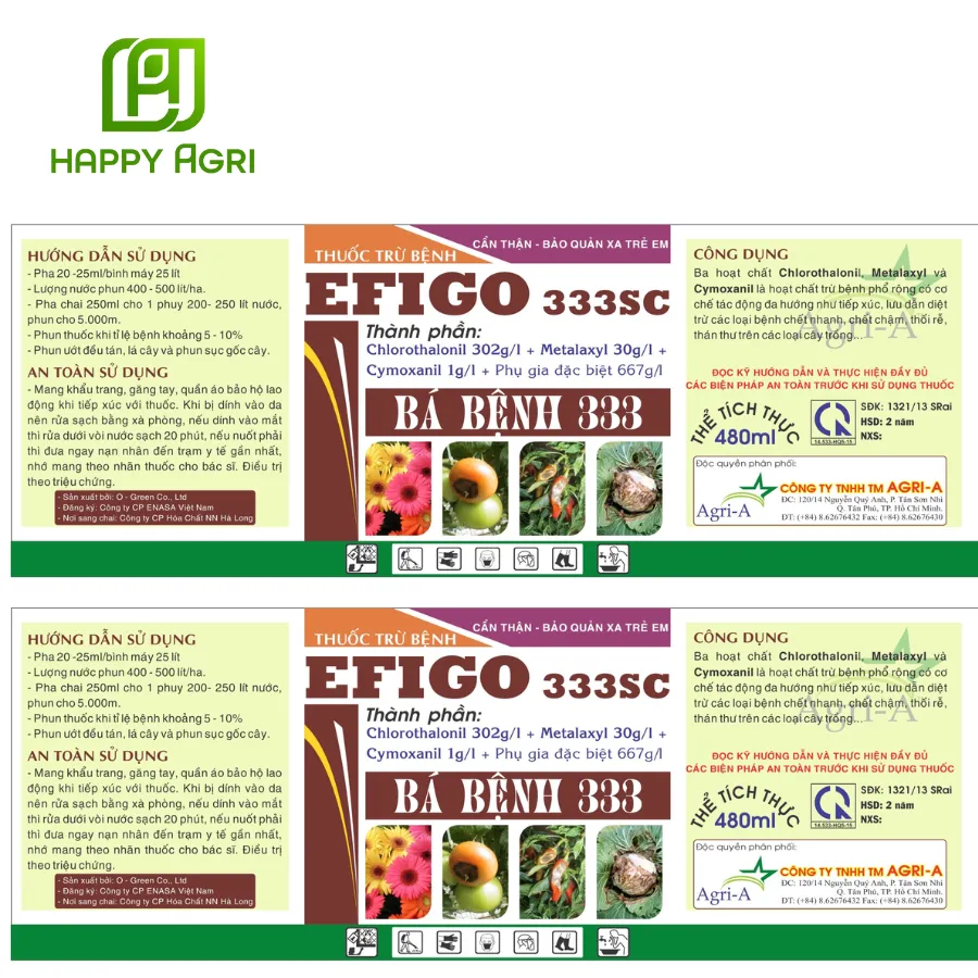 Thuốc trừ bệnh EFIGO 333SC bá bệnh 333