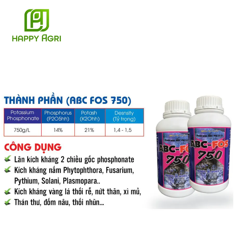 CHẾ PHẨM SINH HỌC KÍCH KHÁNG ABC FOS 750