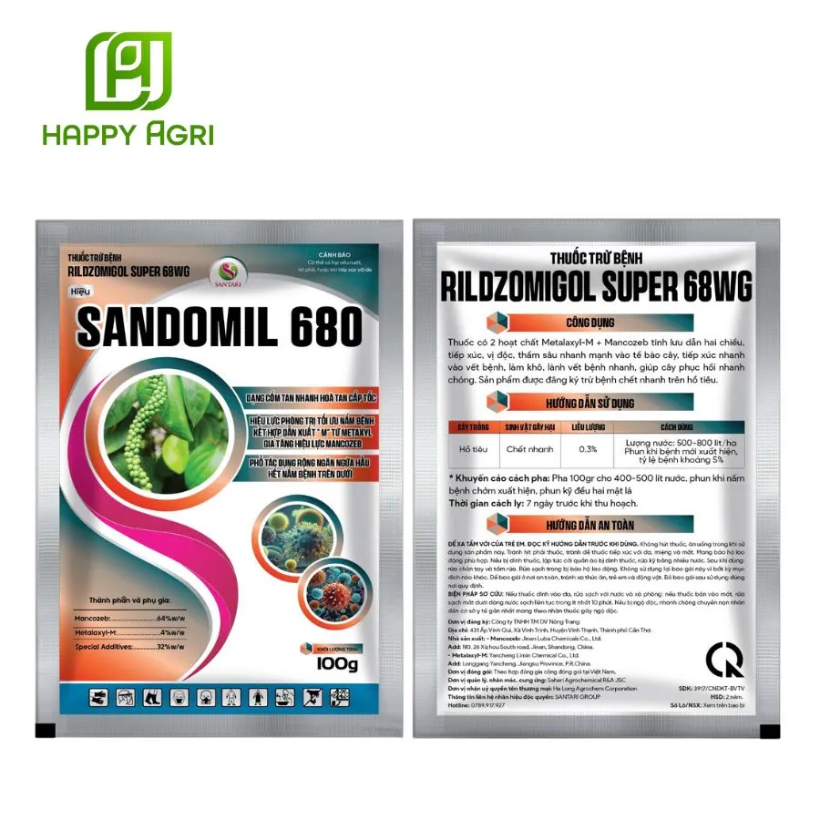 THUỐC TRỪ BỆNH RILDZOMIGOL SUPER 68WG HIỆU SANDOMIL 680 - 100g