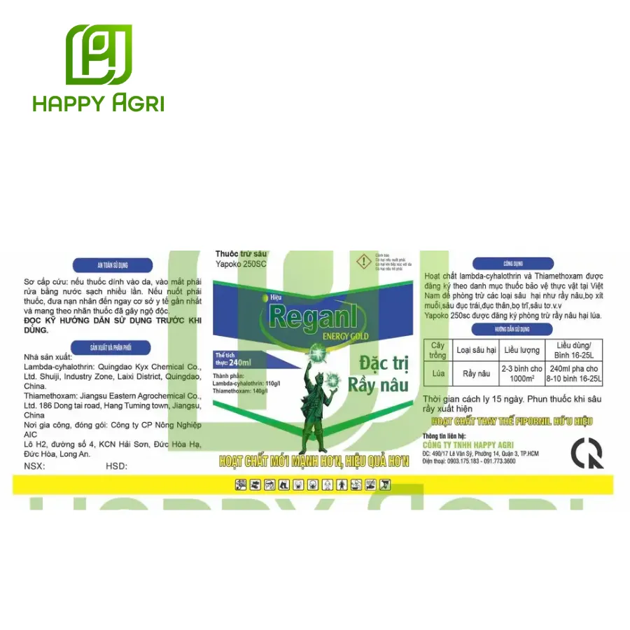 Thuốc Trừ Sâu YAPOKO 250SC Nhãn Hiệu REGANL 240ML