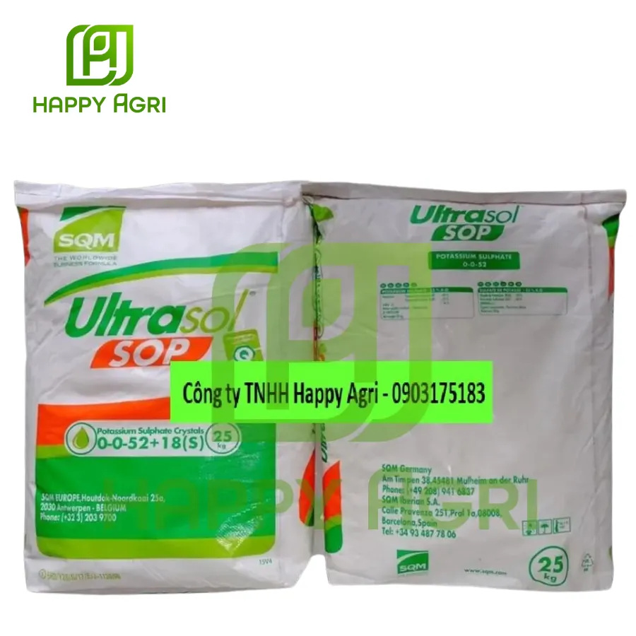 Phân Bón ULTRASOL SOP 0-0-52+18(S) 25KG SQM