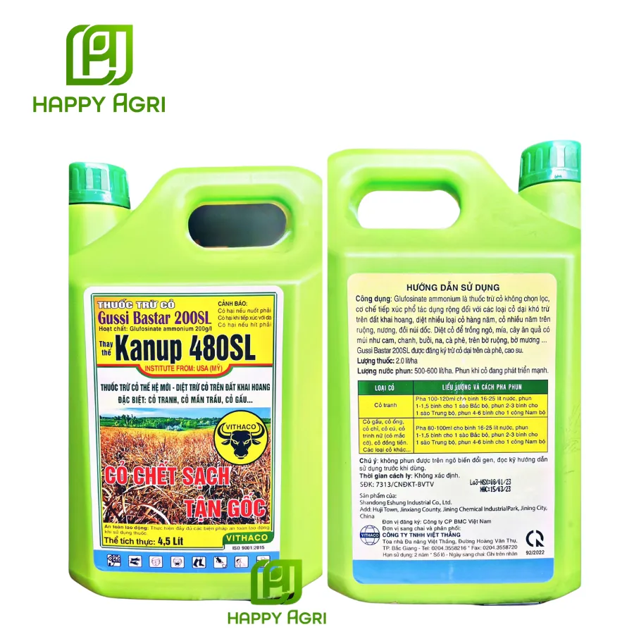Thuốc trừ cỏ Gussi Bastar 200SL 4,5L