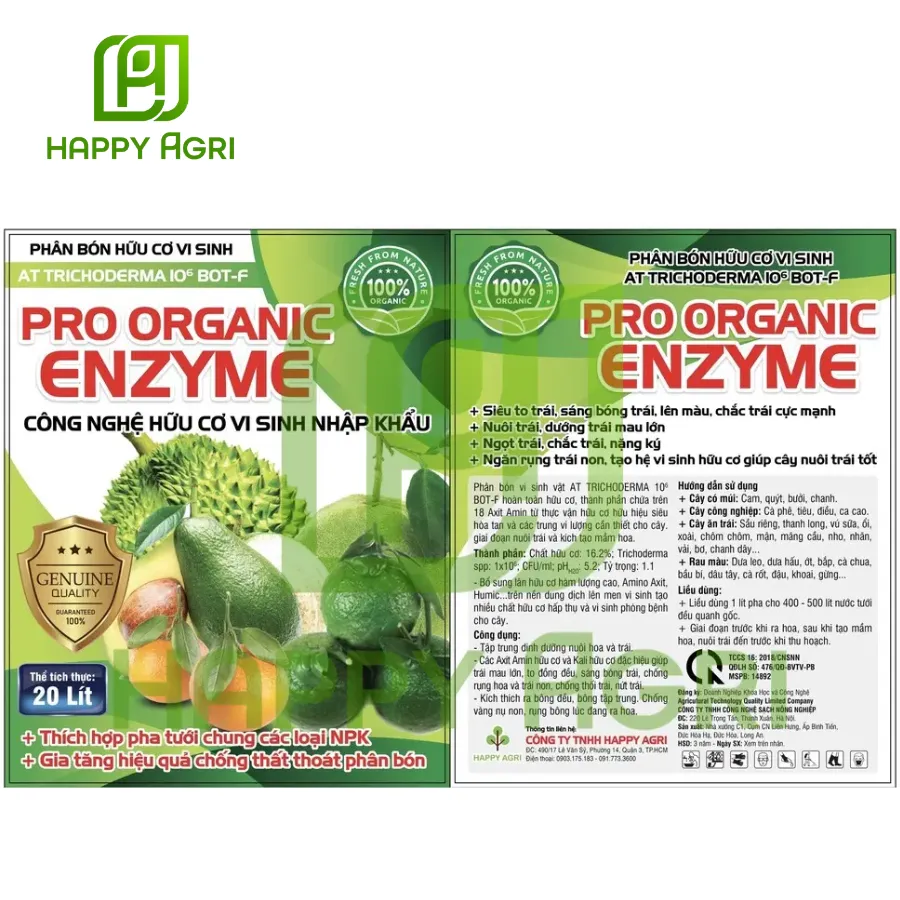 Phân Bón Hữu Cơ Vi Sinh  - PRO ORANIC ENZYEM 20L