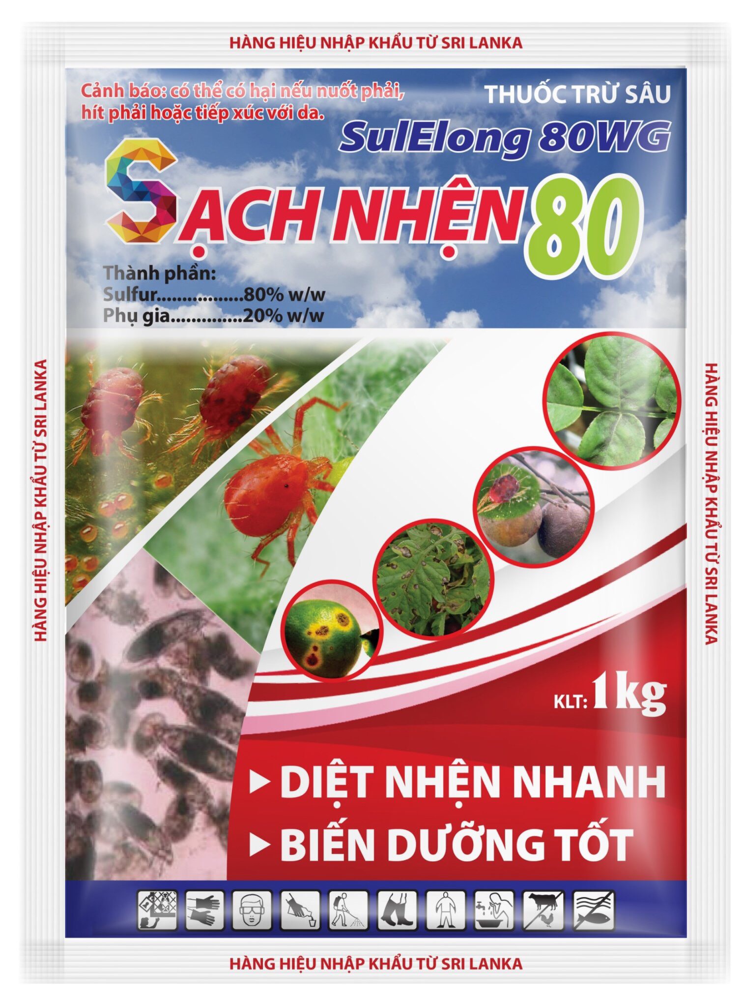 THUỐC TRỪ  SÂU SulElong 80WG SẠCH NHỆN 80