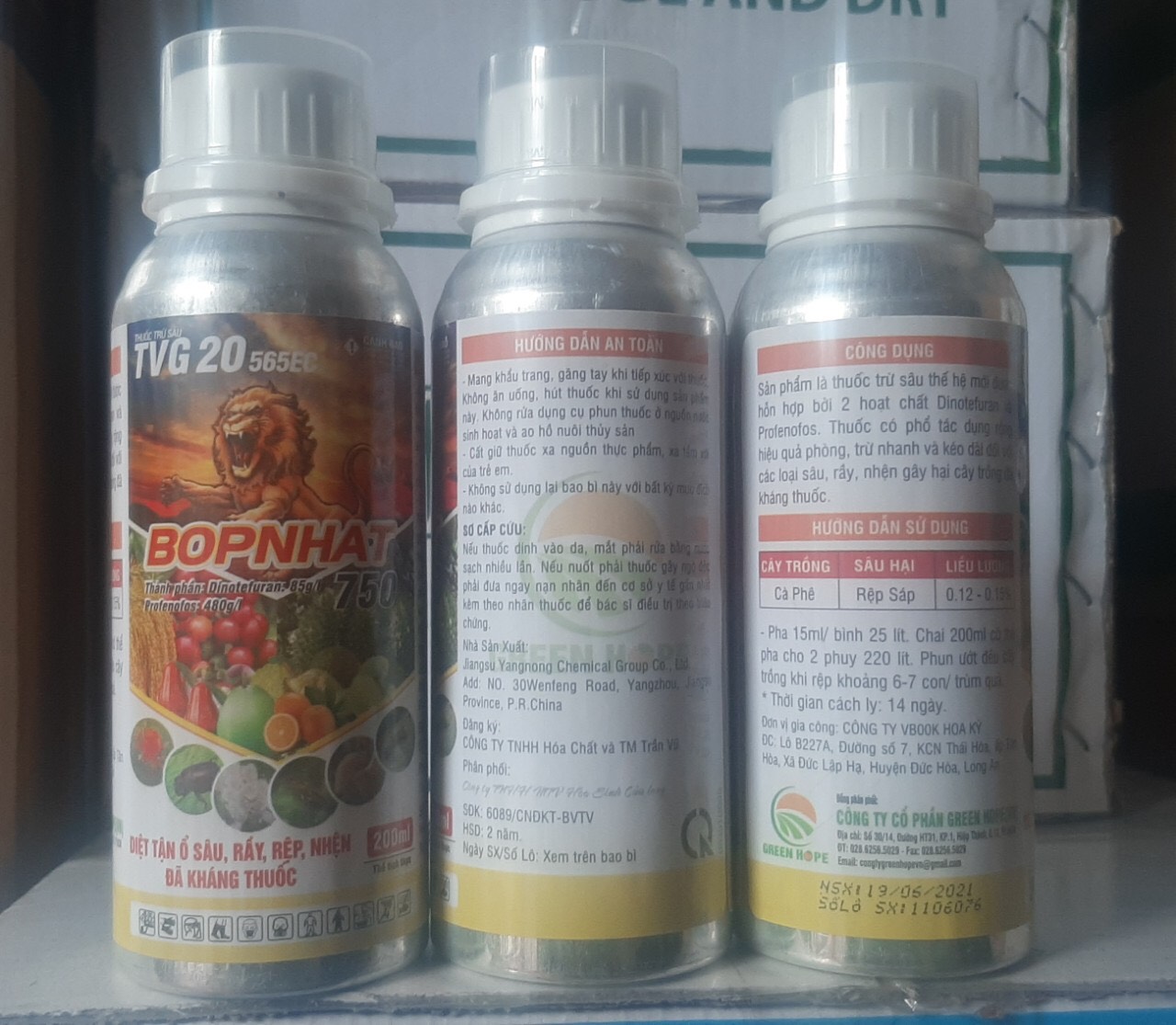 THUỐC TRỪ SÂU TVG 20 565EC BOPNHAT 750