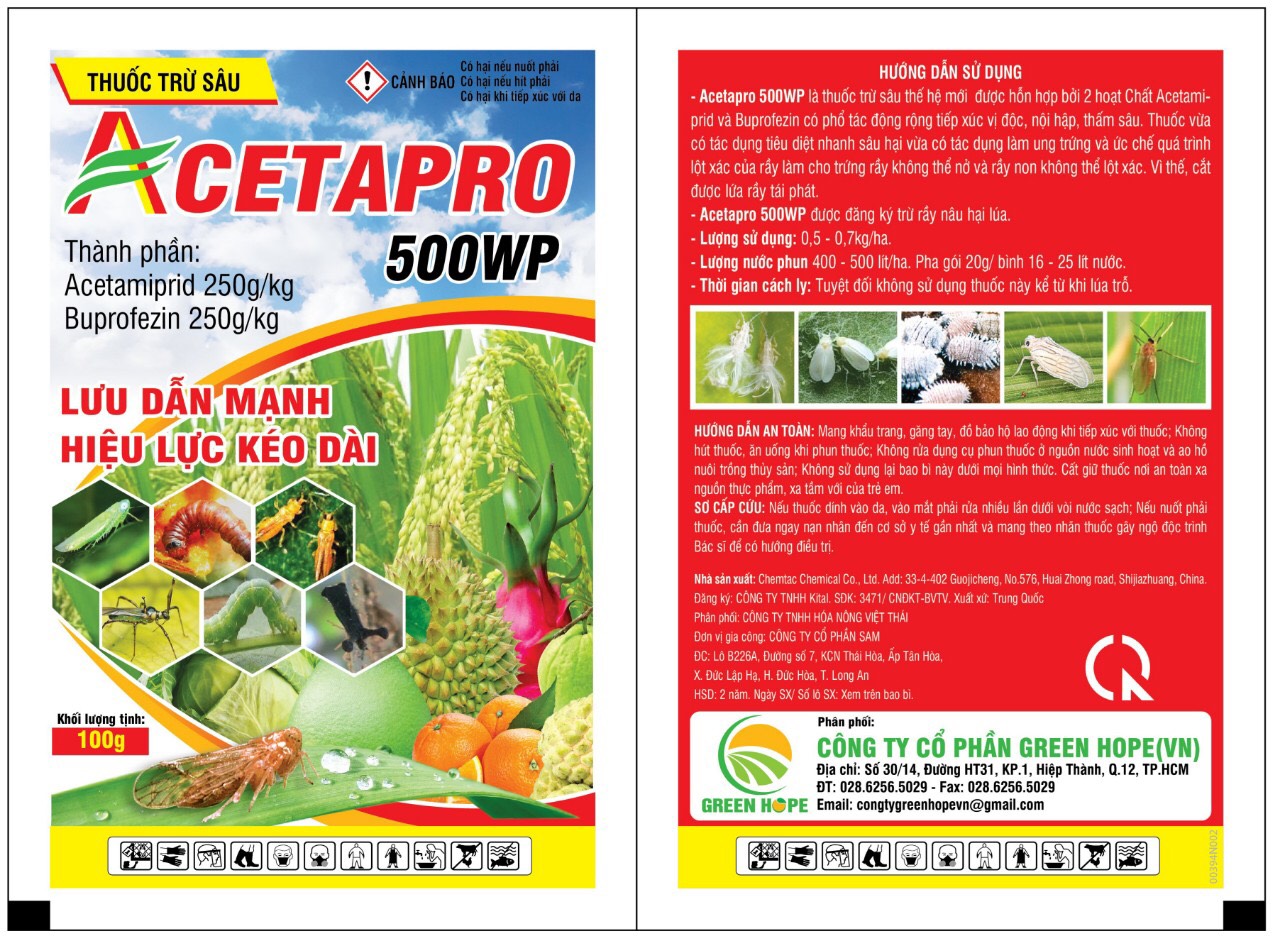 THUỐC TRỪ SÂU ACETAPRO 500WP