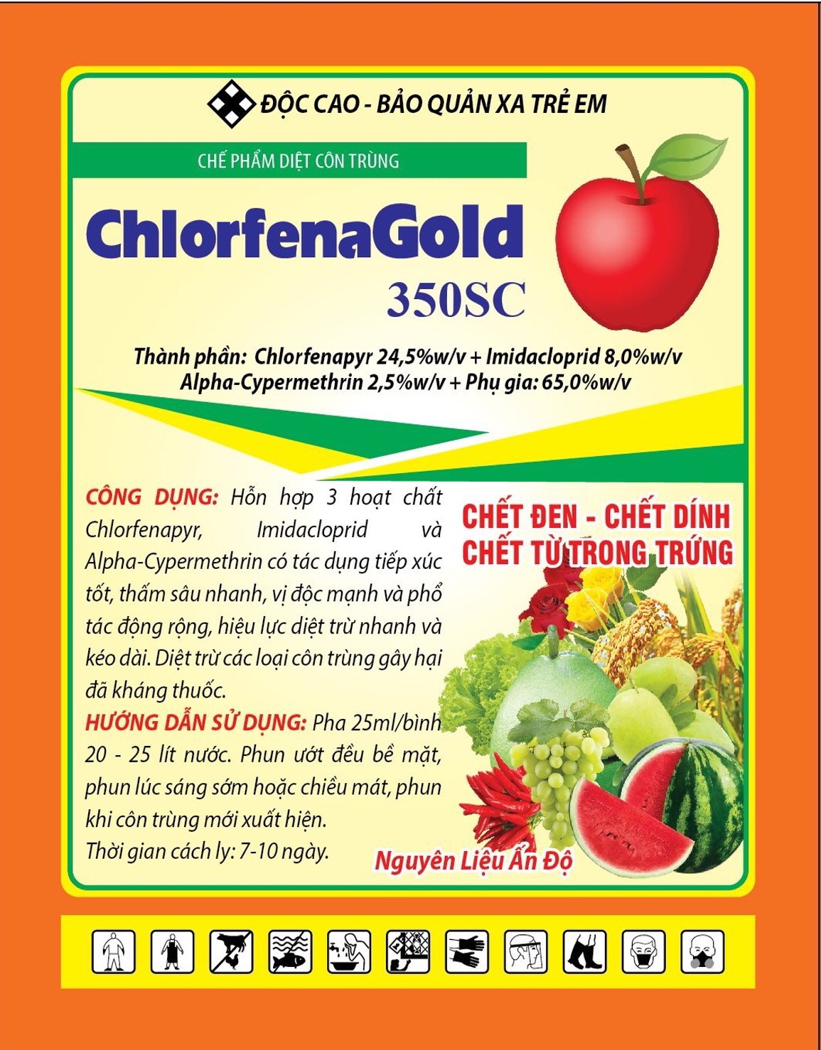 CHẾ PHẨM DIỆT CÔN TRÙNG ChlorfenaGold 350SC