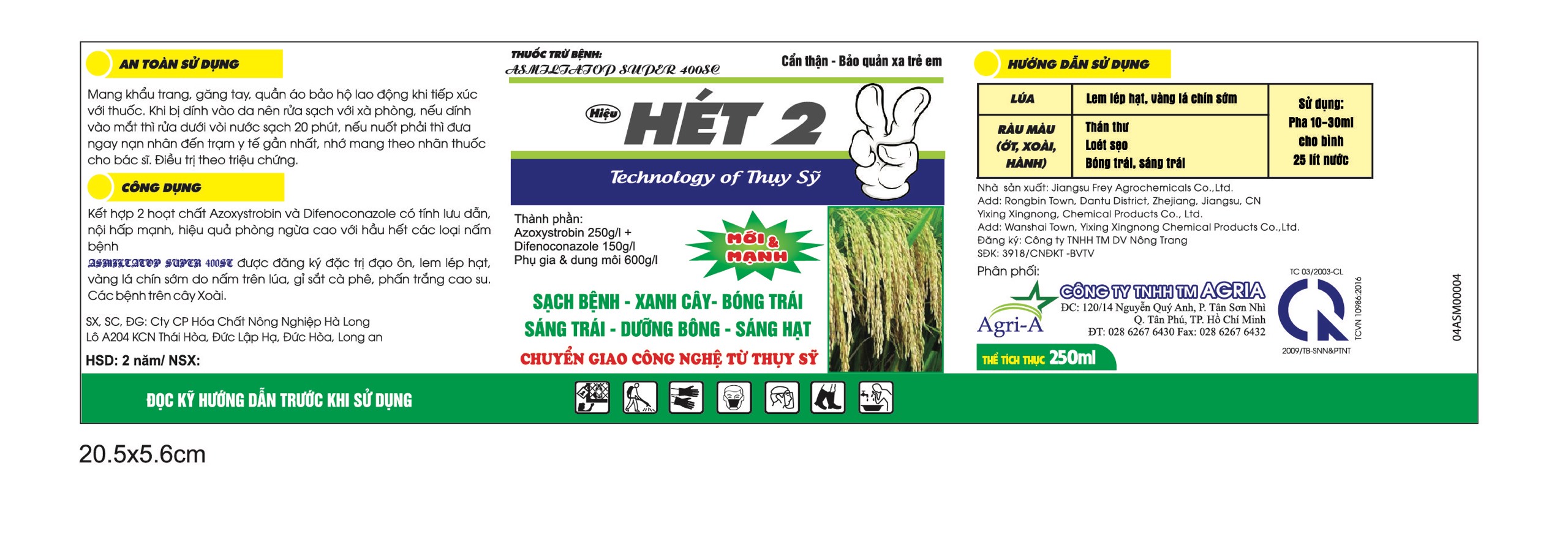 THUỐC TRỪ BỆNH: ASMILTATOP SUPER 400SC HÉT 2