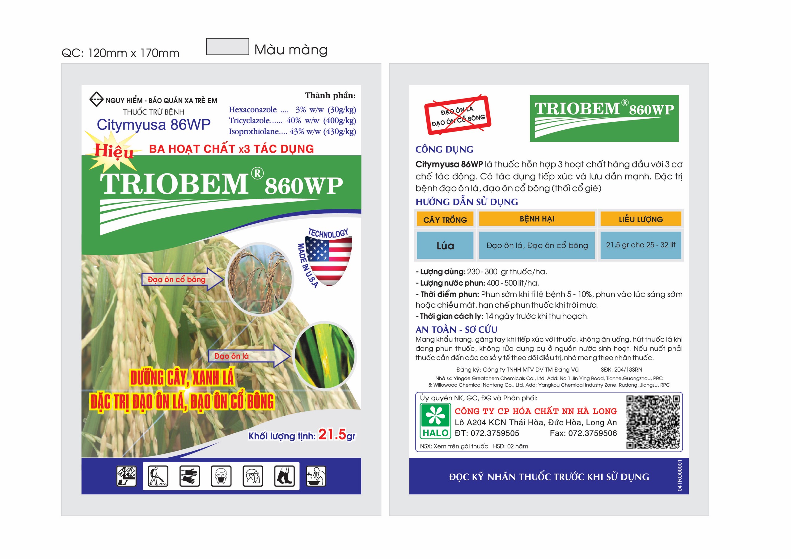 THUỐC TRỪ BỆNH  Citymyusa 80WP TRIOBEM 860WP