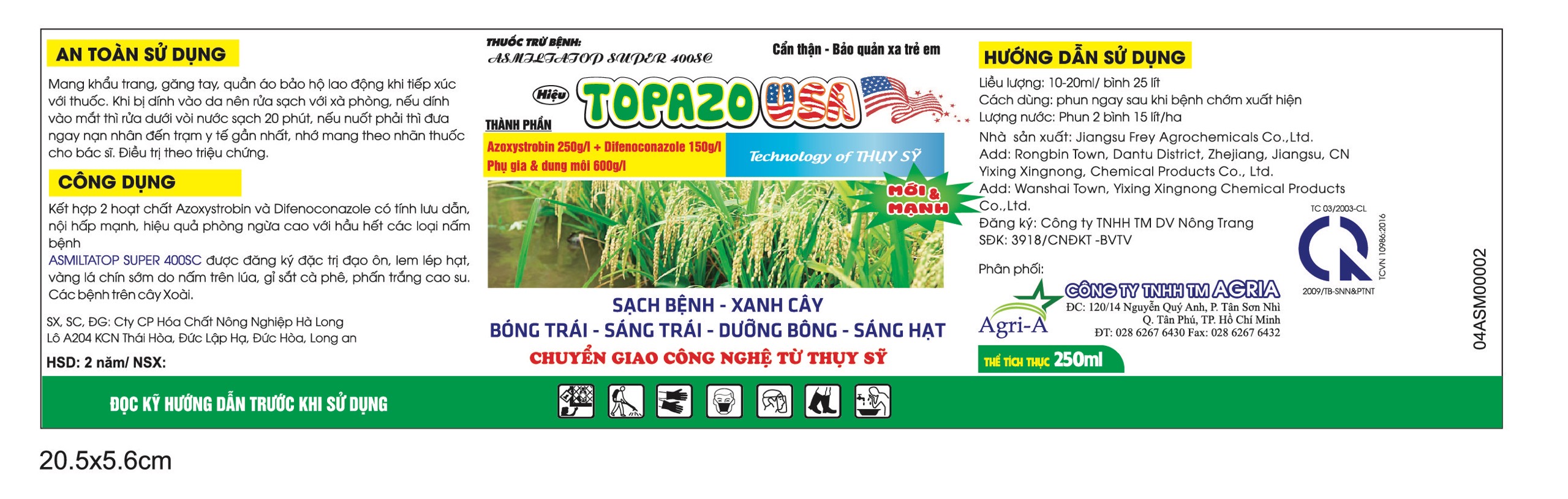 THUỐC TRỪ BỆNH: ASMILTATOP SUPER 400SC TOPAZOLEN USA