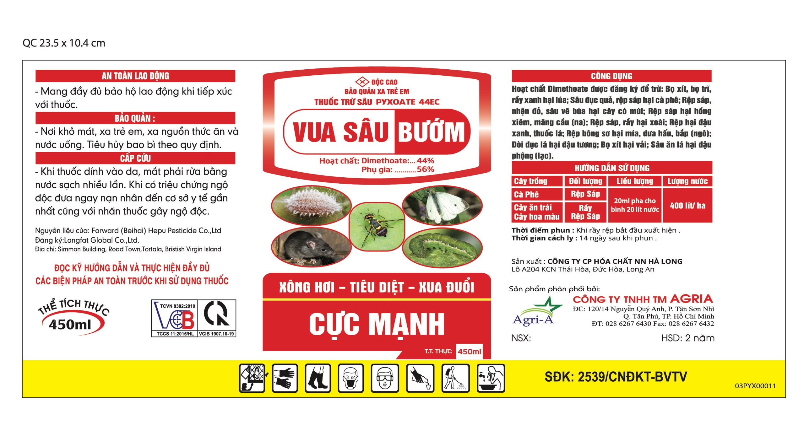 THUỐC TRỪ SÂU PyXOATE 44EC VUA SÂU BƯỚM