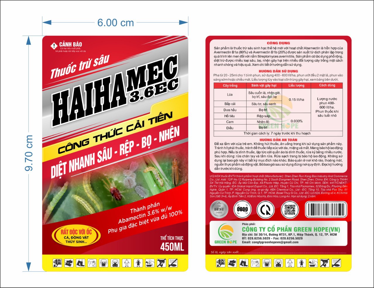THUỐC TRỪ SÂU HAIHAMEC 3.6EC